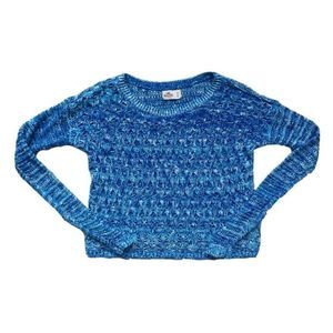 Hollister | Blue & White Knit Long Sleeve Sweater
